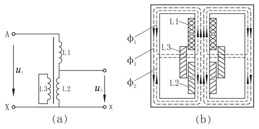 移圈式调压器原理接线结构图
