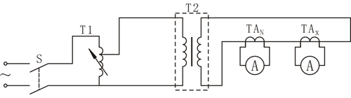 电流互感器变比检查试验接线图