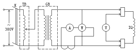 发电机交流阻抗试验接线原理图