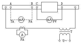 交流电压降法测量接头电阻比接线图