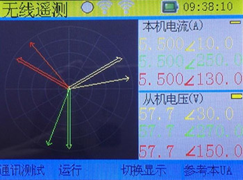 无线继电保护矢量分析仪的无线遥测界面图