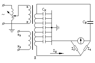 测量串级式电压互感器tanδ的高压自激法试验接线图