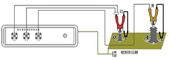 变压器绕组变形测试仪的接线示意图