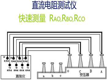 直流电阻测试仪的三通道接线图