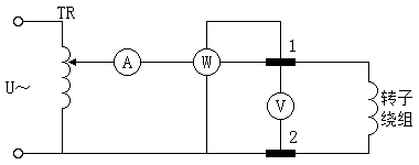 转子绕组交流阻抗和功率损耗测量示意图