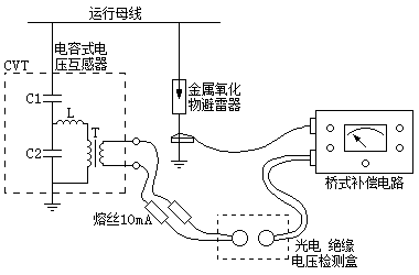 桥式补偿电路测量泄漏电流原理接线图