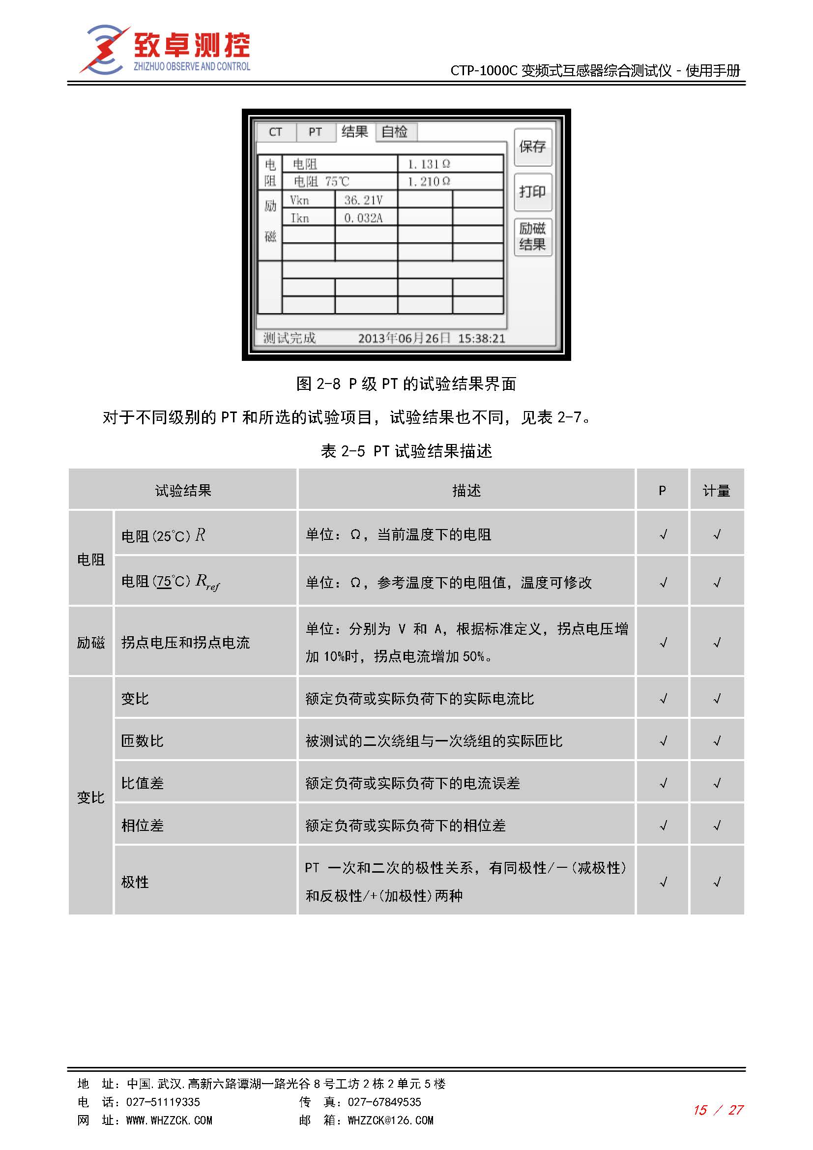 CTP-1000C 变频式互感器综合测试仪使用说明书(图15)