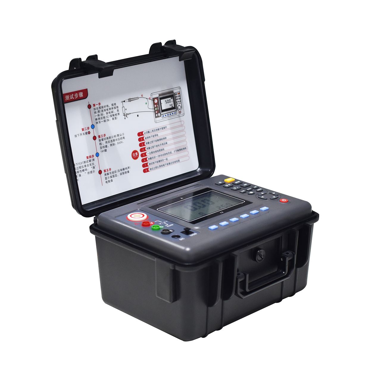 绝缘电阻测试仪仪器左视图