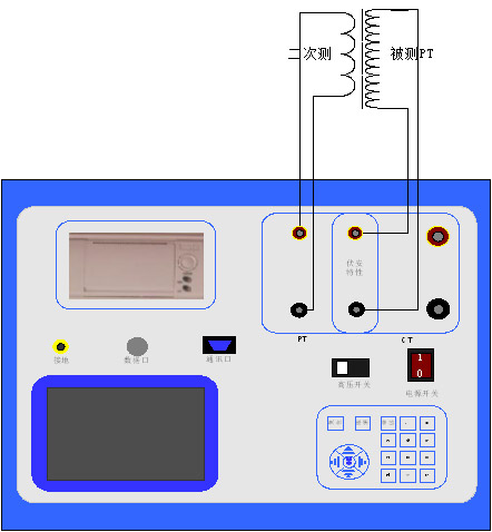 互感器伏安特性测试仪的变比测试接线图